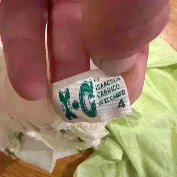 Vintage isaacson carrico of el campo romper size 4 lightweight floral ruffle - Picture 3 of 3